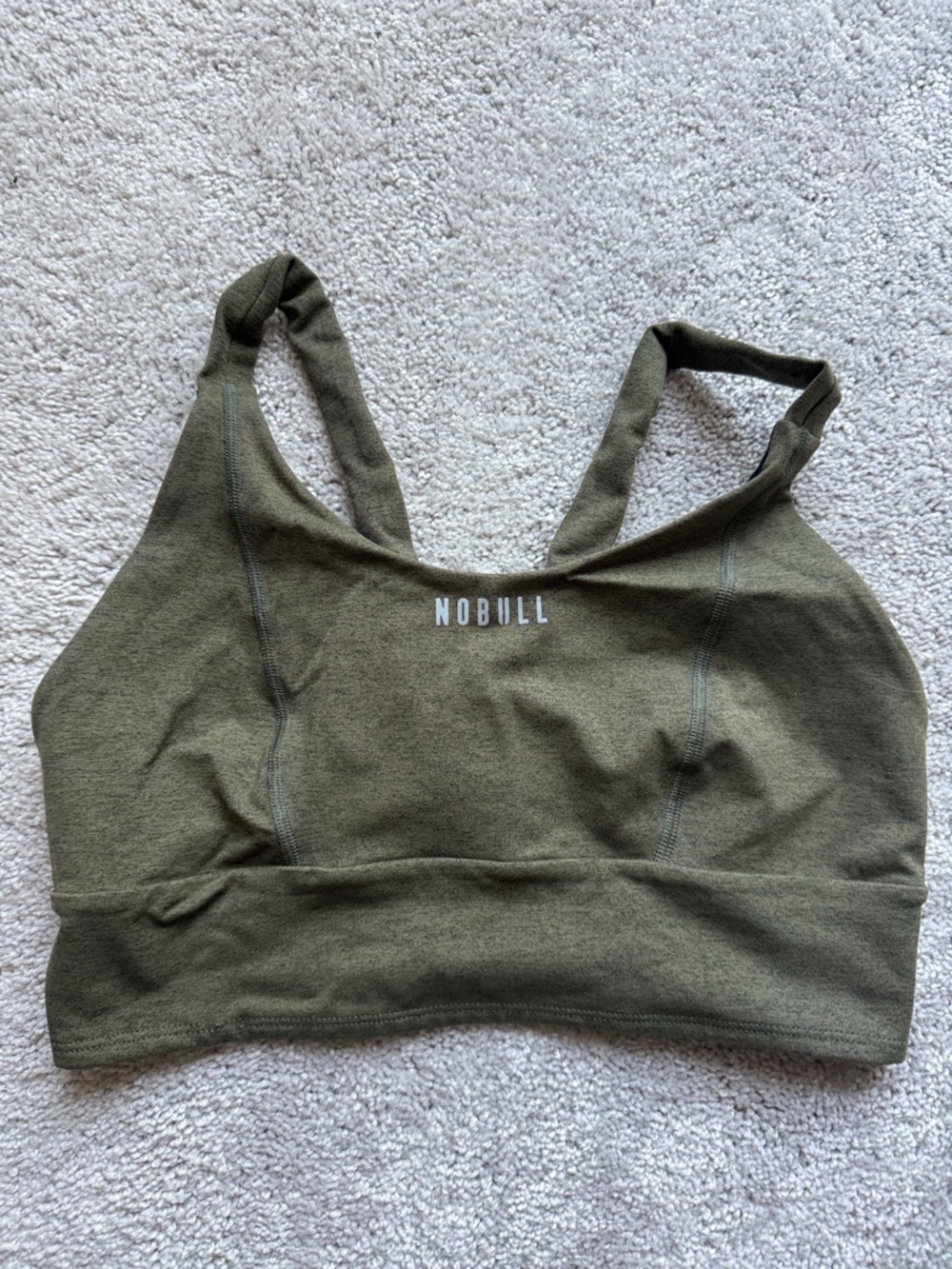 NOBULL Olive Green Seamless Sports Bra